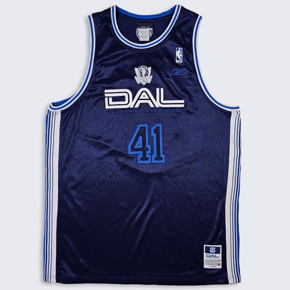 Dallas Mavericks Vintage Y2K Dirk Nowitzki Reebok Basketball Jersey